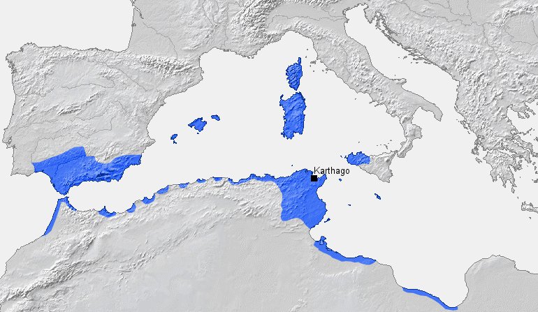 Karte von Karthago